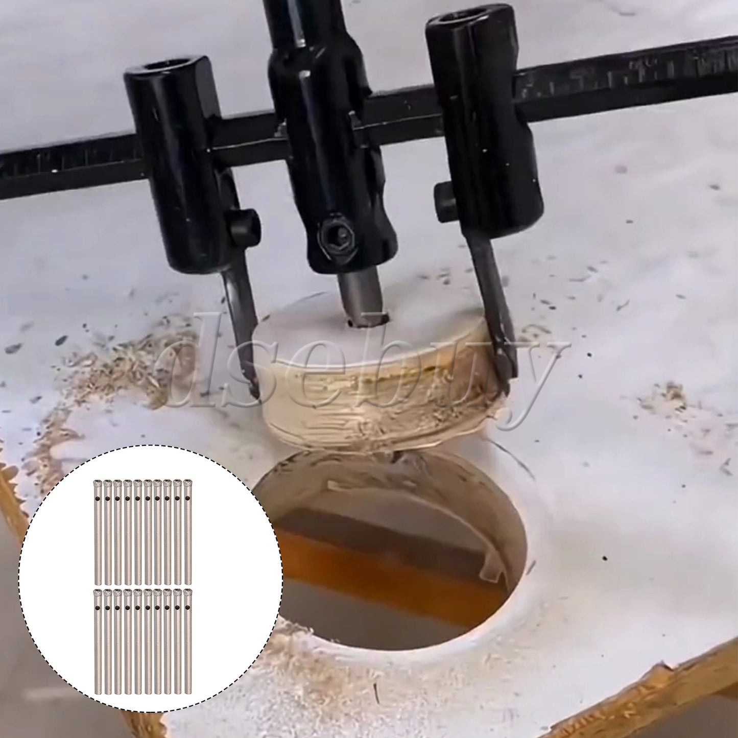 ya 25 20 Pieces 0.16 Outer Dia Hole Tile Ceramic Glass Porcelain Marble Drill Bit