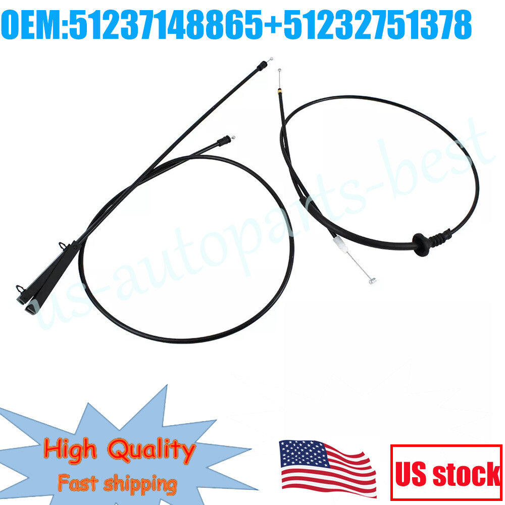 ya 10 5.28.3 Hood Release Cable Set For 07-13 for Mini Cooper R55 R56 R57 51237148865 51232751378