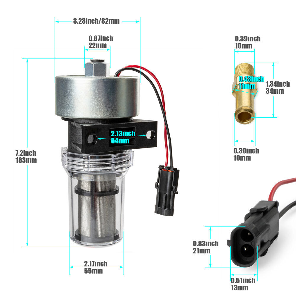 ya 5 8.7 New 12V diesel fuel pump for Thermo King 41-7059 Bracket 30-01108-03 Facet 40223