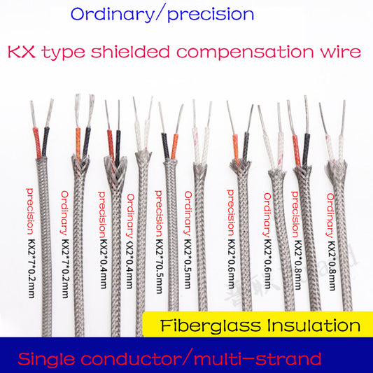 Kx Type Stainless Steel Shielded Thermal Compensation Wire Glass Fiber Braided