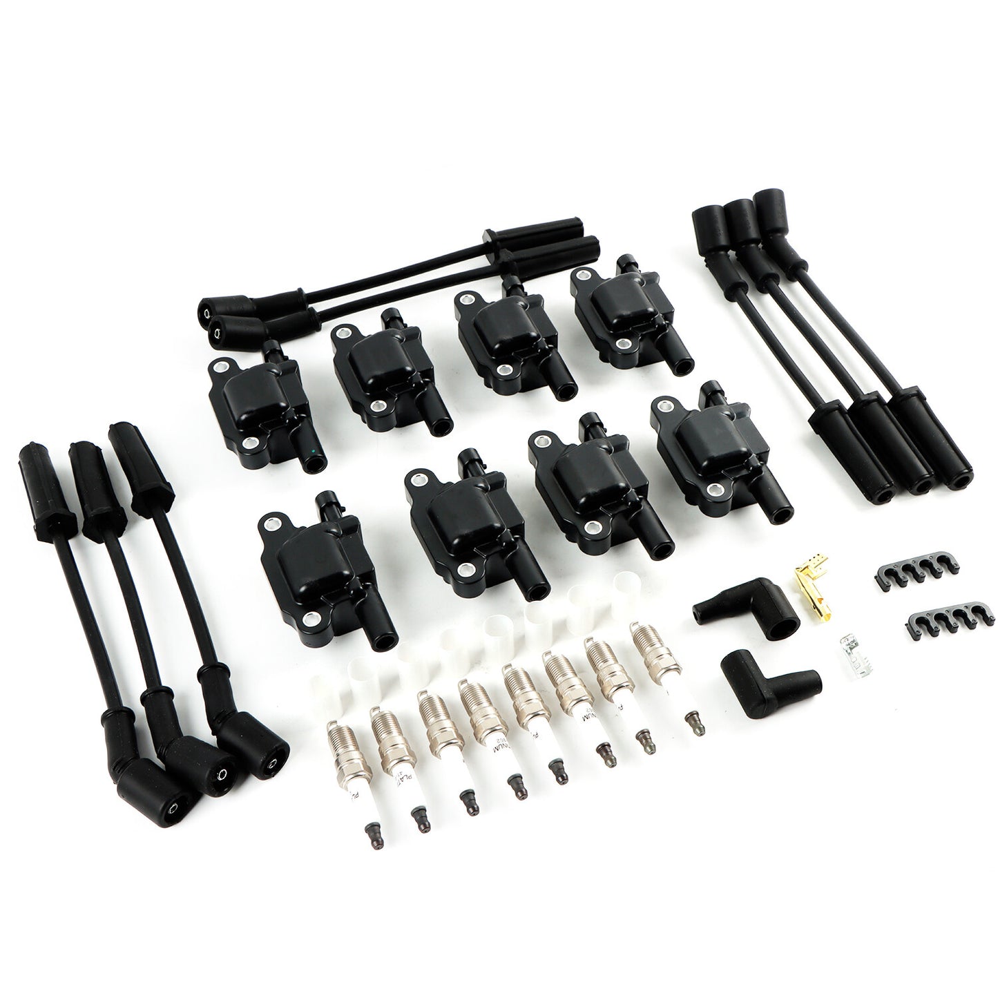 ya 5 8.7 8* UF413 Ignition Coils + 41-962 Spark Plugs + Spark Plugs Wires for Buick for Chevy