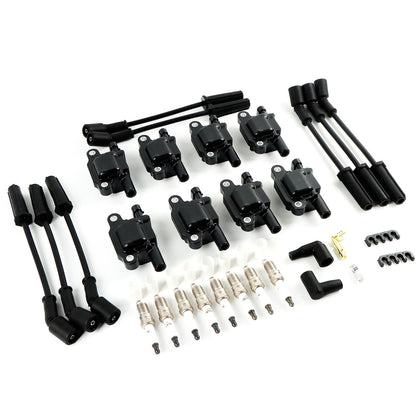 ya 5 8.7 8* UF413 Ignition Coils + 41-962 Spark Plugs + Spark Plugs Wires for Buick for Chevy
