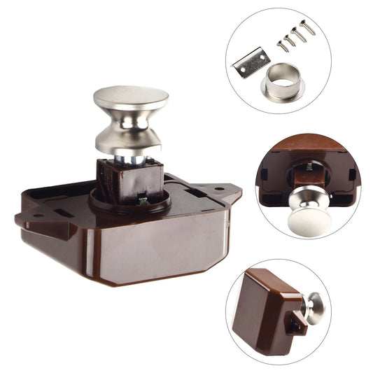 ya 10 5.28.2 Push Button Latch Knob Catch Lock For RV Drawer Cupboard Door Caravan Cabinet