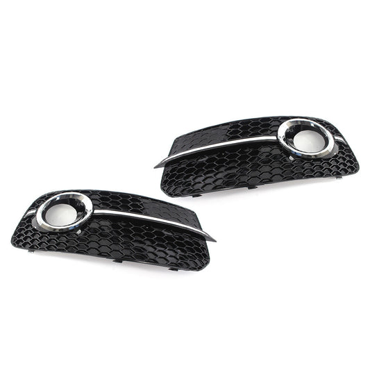 ya 3 6.23 2x Front Bumper Fog Light Grille Upgrade SQ5 Style Grill for Audi Q5 2013-2017