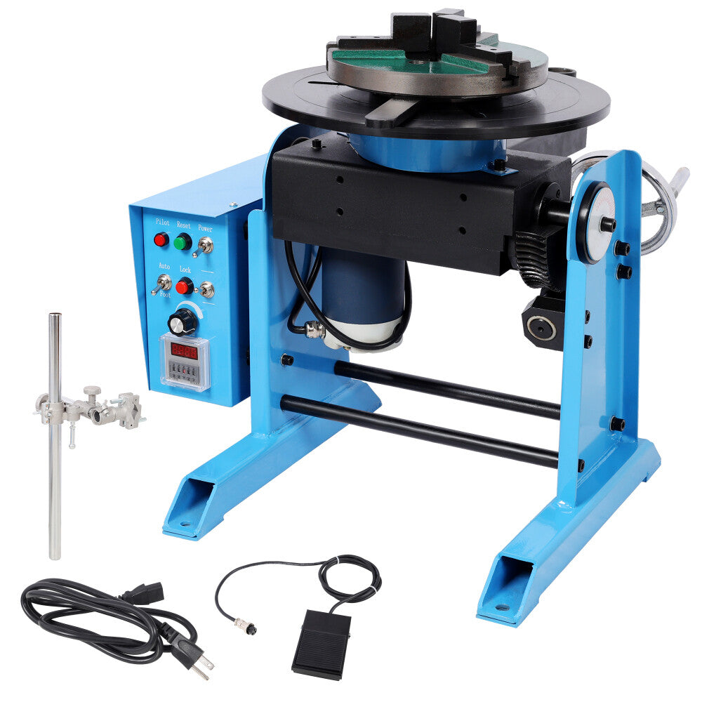 ya 16 Rotary Welding Turntable 30KG , 0-90¡ã Manual Tilt, 110V,3-Jaw Chuck&Torch Holder