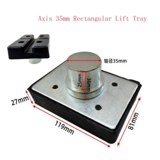 ya 1 7.1 1x Car Lift Rectangular Rubber Tray Heightening Feet Pads Shaft diameter 35/38mm