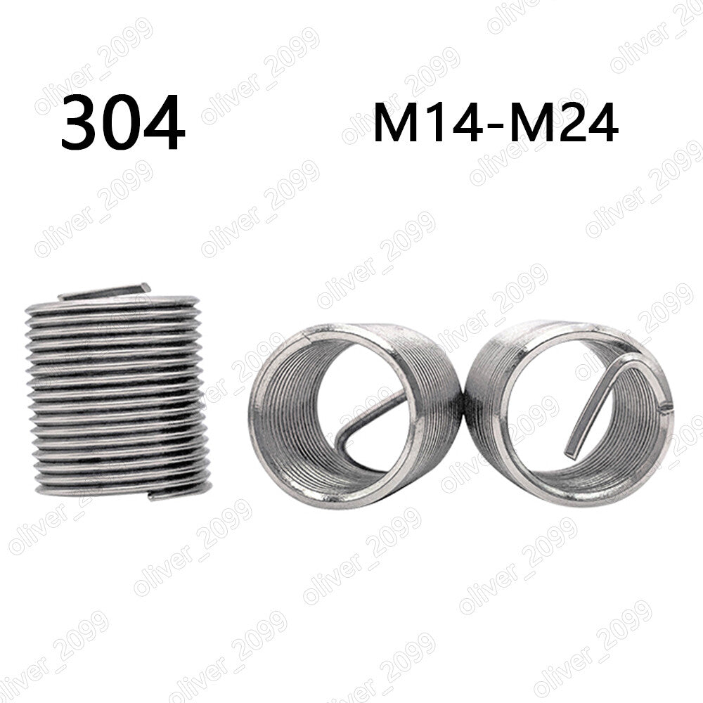 304 Stainless Steel Helicoil Insert Wire Thread Insert Thread Repair M14 - M24
