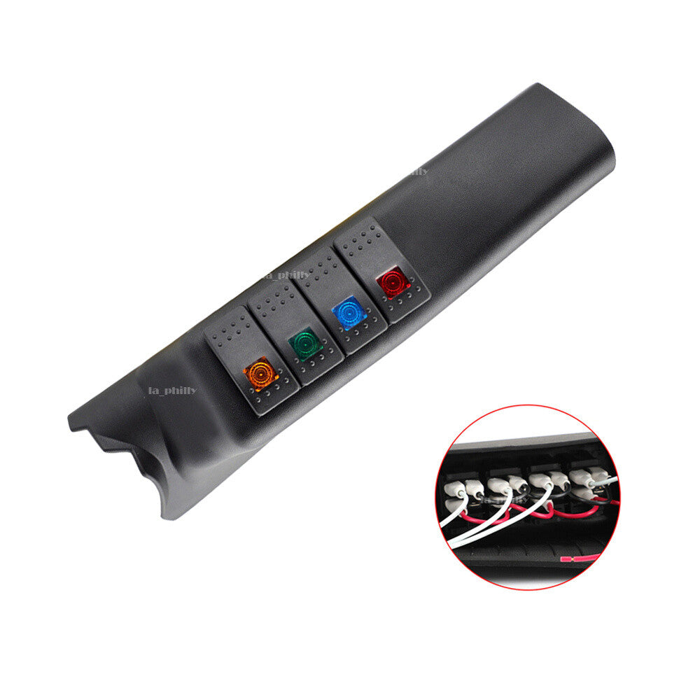 ya 13 Left Side A Pillar Switch Pod Panel 4 Pod Rocker Switches for Jeep for Wrangler JK