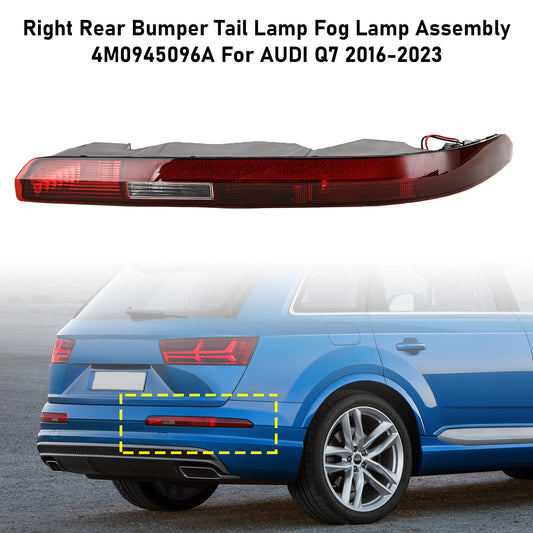 ya 1 8.5.1 Right Rear Bumper Tail Lamp Fog Lamp Assembly 4M0945096A for AUDI Q7 2016-23 P1