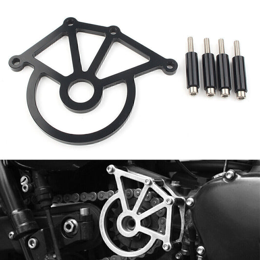 ya 2 6.26.2 Sprocket Cover Chain Protection for 2007-14 Thruxton 900 Sc for Ram bler 2006-14 Black