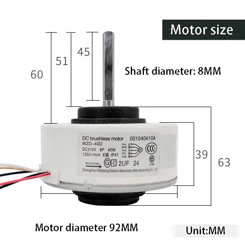 ya-26-7.28-Inverter-Air-Conditioner-DC-Inter-l-Motor-RD-310-40-8-Motor-WZD-40D-001040410Aa