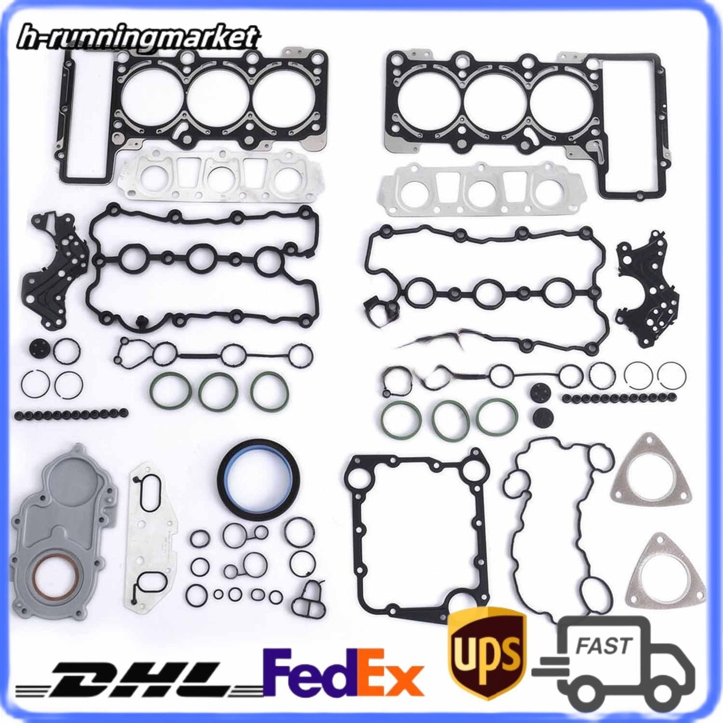 ya 9 6.5.3 Engine Cylinder Head for MAN ifold Gaskets Oil Seals Repair Kit for Audi A4 A6 3.2 V6