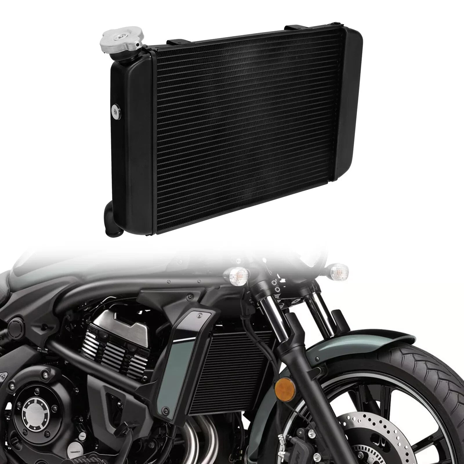 ya 5 8.7 Radiator Cooler Cooling Fit For Kawasaki Vulcan S 650 EN650 ABS 2015-2024 2016