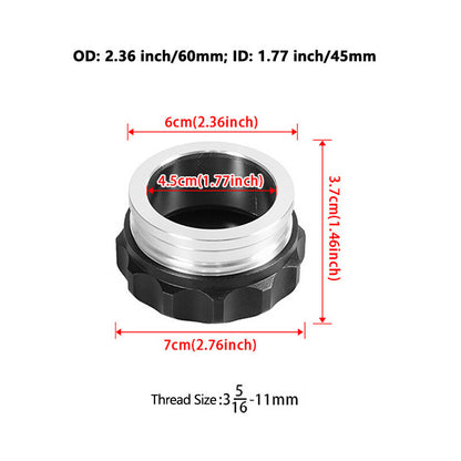 ya 5 8.7 ID 1.77 /45mm Aluminum Alloy Weld Billet On Filler Neck Cap Oil Fuel Water Tank