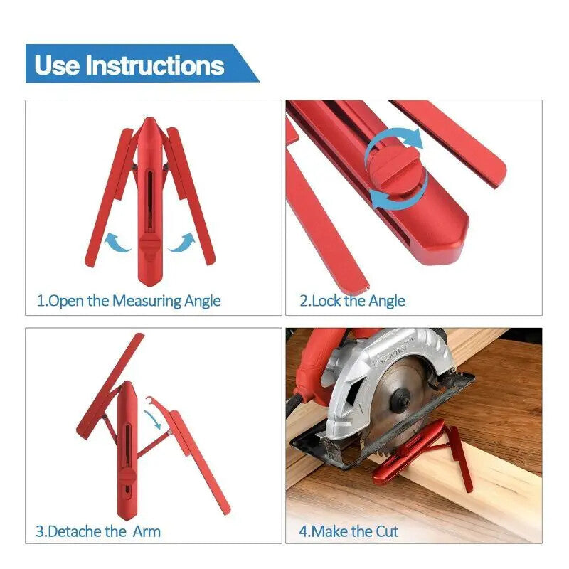 ya 14 Aluminum Alloy Angle Gauge Protractor Saw Table Tool for Woodworking Angle,Gauge