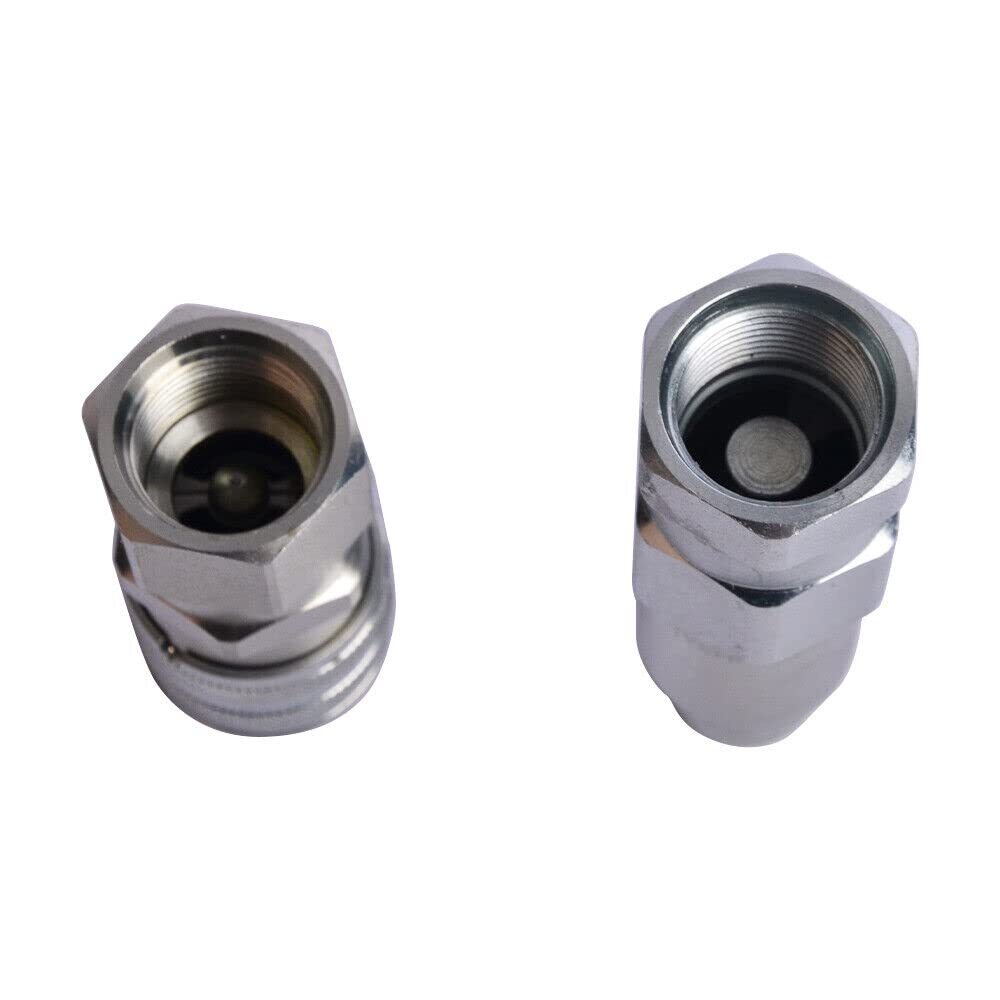 ya 5 8.7 7246777 7246790 Male & Female Flat Face Coupler Kit Compatible With Bobcat