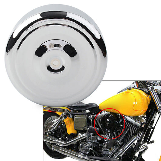ya 8 5.26 Chrome 7 Air Cleaner Cover Plain for Harley Touring Softail Dyna Metal motor