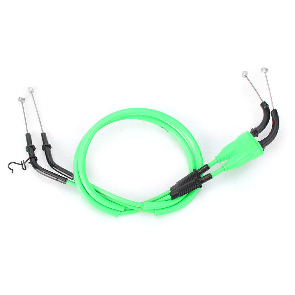 ya 5 8.7 2x Green Throttle Cable Accelerator Wire for Kawasaki ZX10R 2016-2017