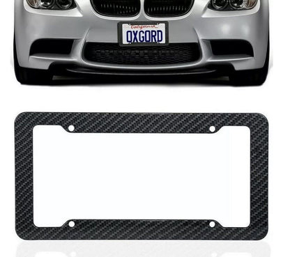 ya 1 8.12 baidi Car License Plate Frame Cover Hood Cap Rear Trunk Boot Matte Black for 