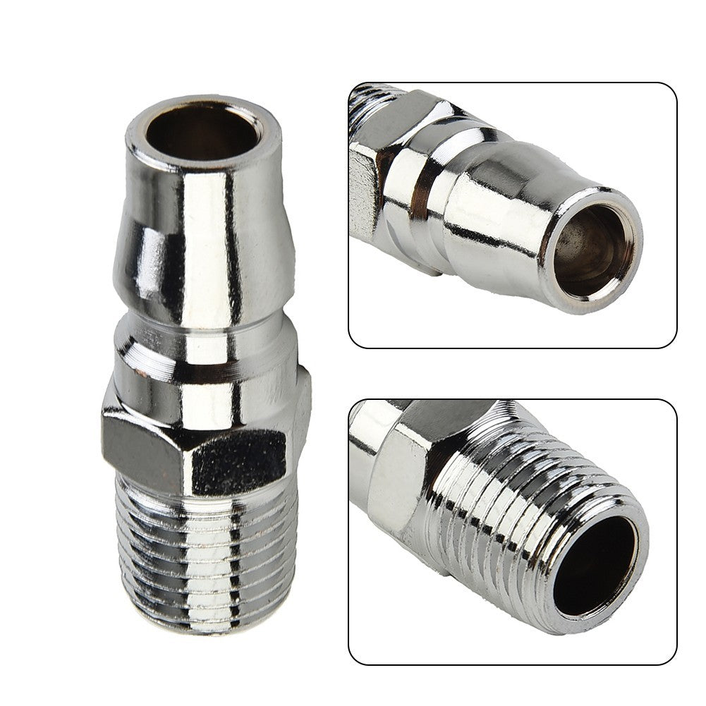 ya 14 Thread Adapter Air Fitting Coupling Silver Thread (20PM) W:15 H:15 L:50