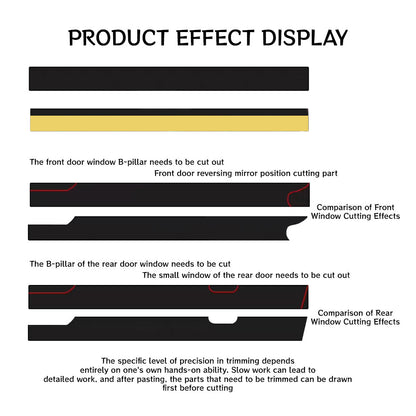 ya 5 8.7 4M Long Rubber Car Universal Side Door Window Glass Seal Rain Visor Strip n1 -f