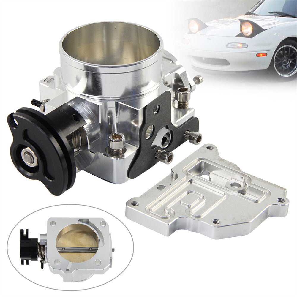 ya 27 7.20 64mm Pro Series Throttle Body 1994-1997 for Mazda MX-5 Miata 1.8L BP-4W/Z3 Silver