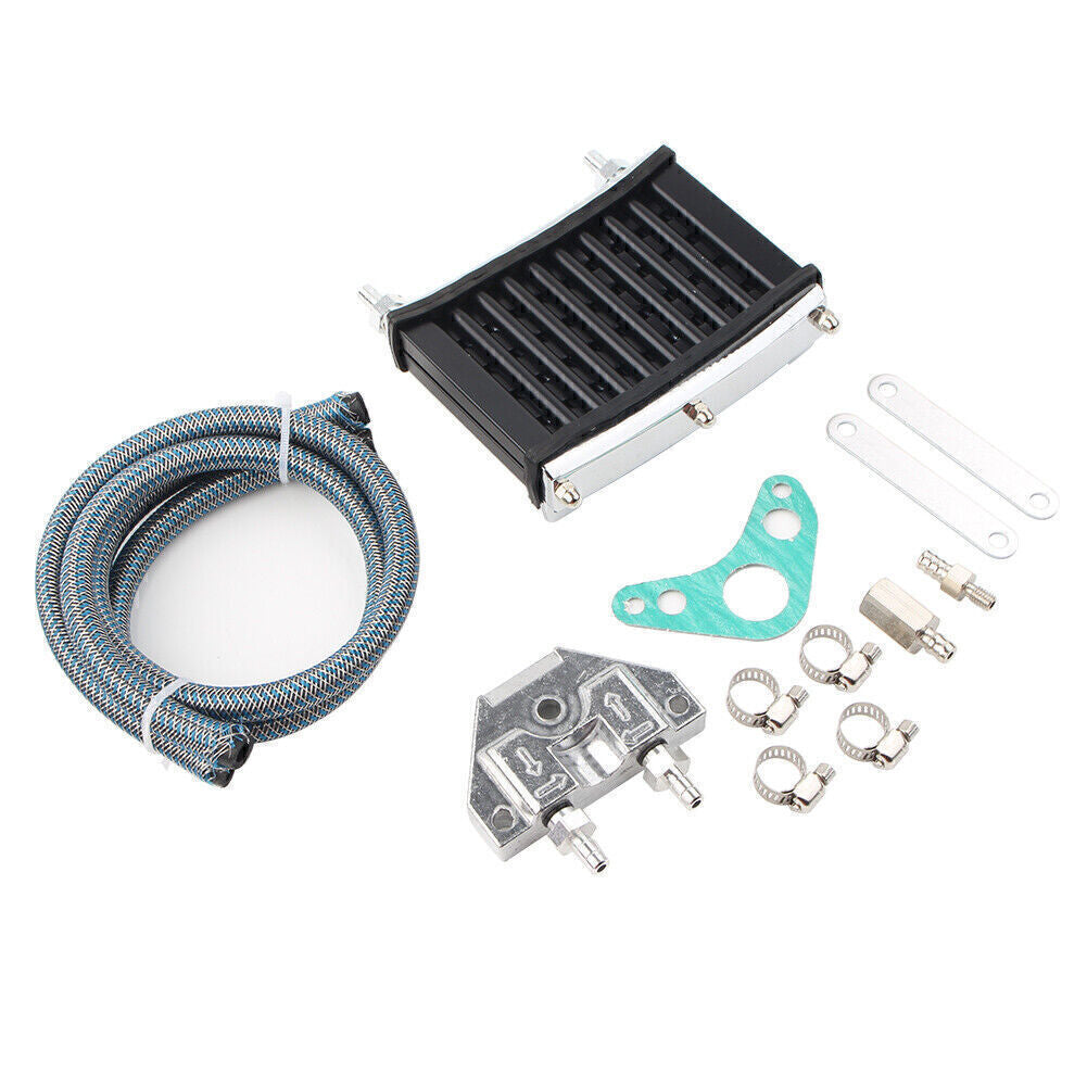 ya 5 8.7 Motorcycle Engine Oil Cooler Cooling Radiator Kit Fit 125CC 140CC 150CC Black