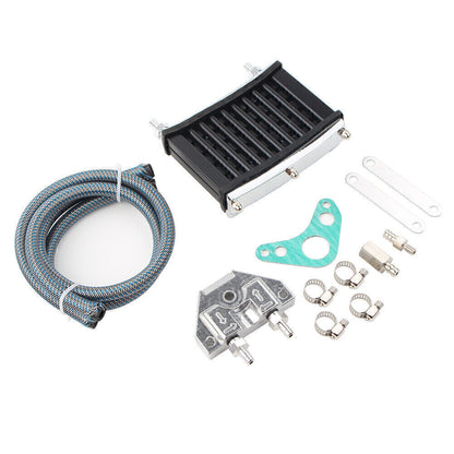 ya 5 8.7 Motorcycle Engine Oil Cooler Cooling Radiator Kit Fit 125CC 140CC 150CC Black