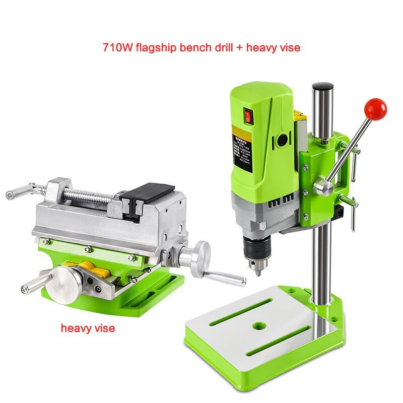 ya 26 710W Drill Milling Machine + Heavy Vice Workbench Stand Drilling Machine