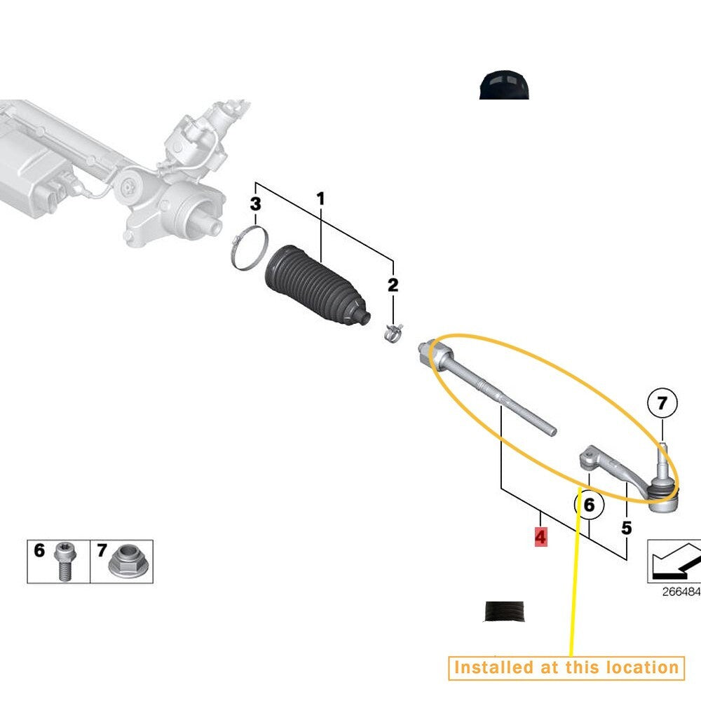 ya 5 8.7 Suitable for BMW X3 G08 tie rod ball joint (L) OE: 32106871884