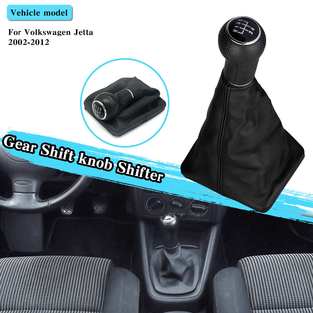 ya 11 6.5 5 Speed Gear Shift Knob Lever Shifter Gaiter Boot for VW for JETTA 2002-2012