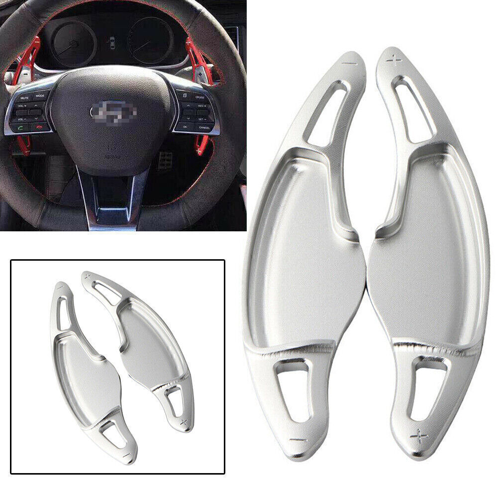 ya 12 5.22 Silver Steering Wheel Shift Paddle Gear Shifter Extension for Hyundai Sonata 9