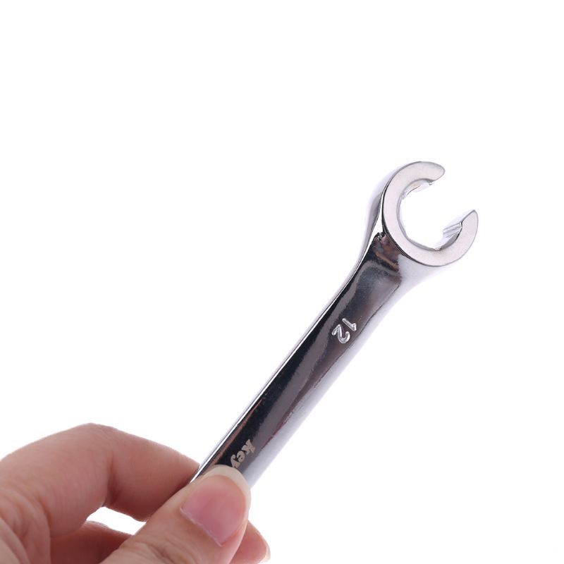 ya 26 2Pcs High Torque Hand Wrench Tools 10x12mm 12x14mm Flare Nut Wrench Kit for Car