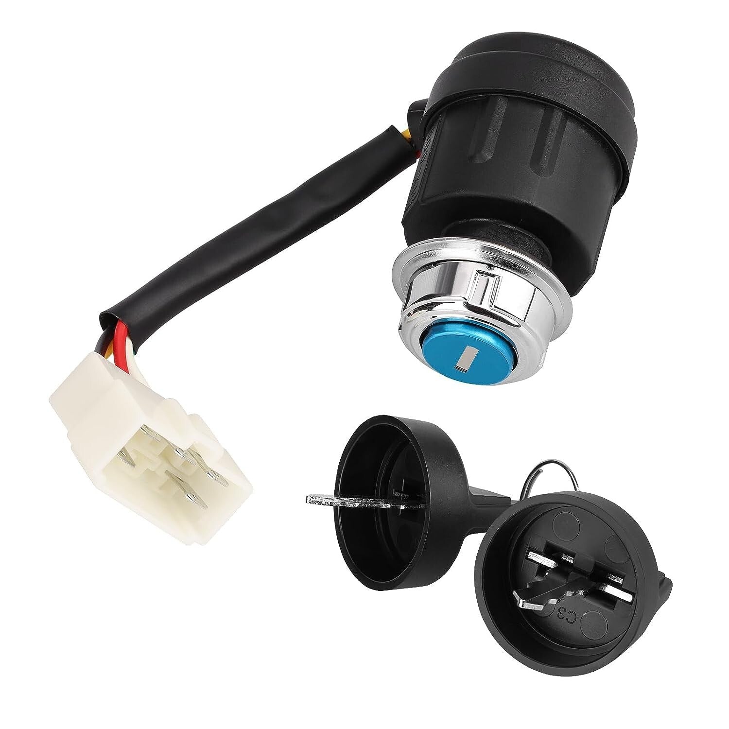 ya 1 7.4 5Wire Contact Key Switch Ignition for Most Motorcycle Buggy 50-250CC Go Kart ATV