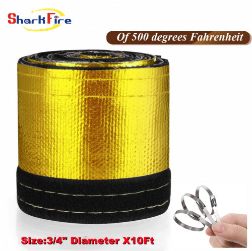 ya 5 8.7 3/4 Inch ID 10 ft Heat Shroud Gold Alu for Mini zed Heat Jacket Tubing