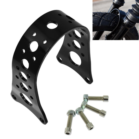 ya 4 6.17.2 Front Fork Fender Brace Tracker Narrow Fit for Harley Sportster Dyna Gloss Black