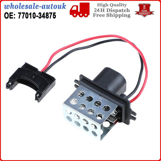 ya 6 6.12 for Renault Kangoo MK1 97-ON Cooling Blower Motor Fan Heater Resistor 7701034875