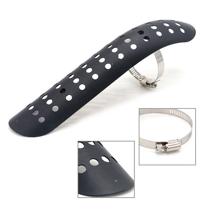 ya 5 8.7 Black Universal Motorcycle Muffler Pipe Heat Shield Cover Heel Guard