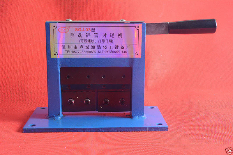 Manual Heavy Duty Aluminum Laminate Tube Crimping Sealing Machine Tube Sealer