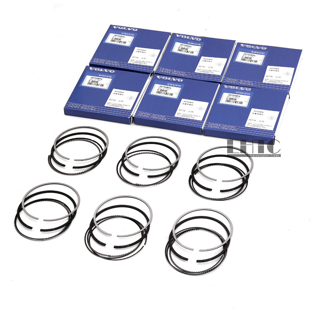 ya 3 6.25.2 6pcs Piston Rings Set STD for Volvo S60 S80 V60 V70 XC60 XC70 3.0 L6 T6 B6304T