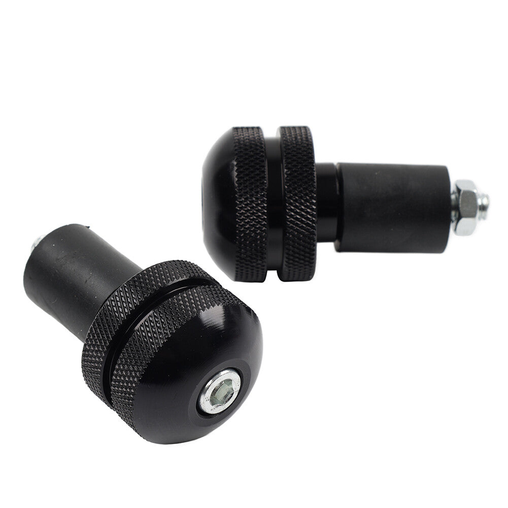 ya 3 6.25 Universal 7/8 Motorcycle Handlebar Grips Bar End Cap Plug Slider Black
