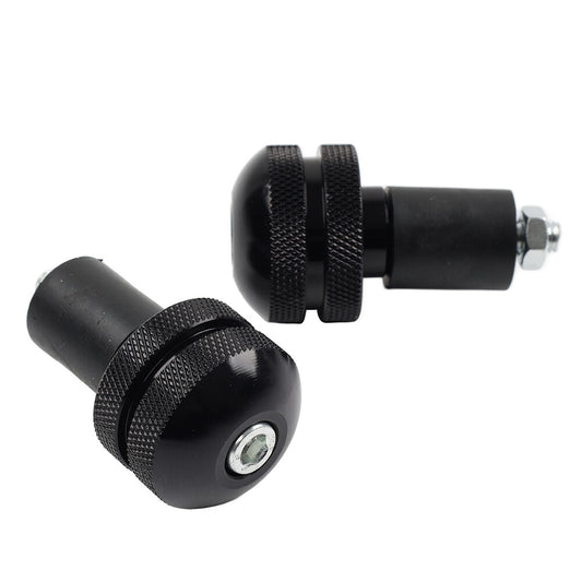 ya 3 6.25 Universal 7/8 Motorcycle Handlebar Grips Bar End Cap Plug Slider Black