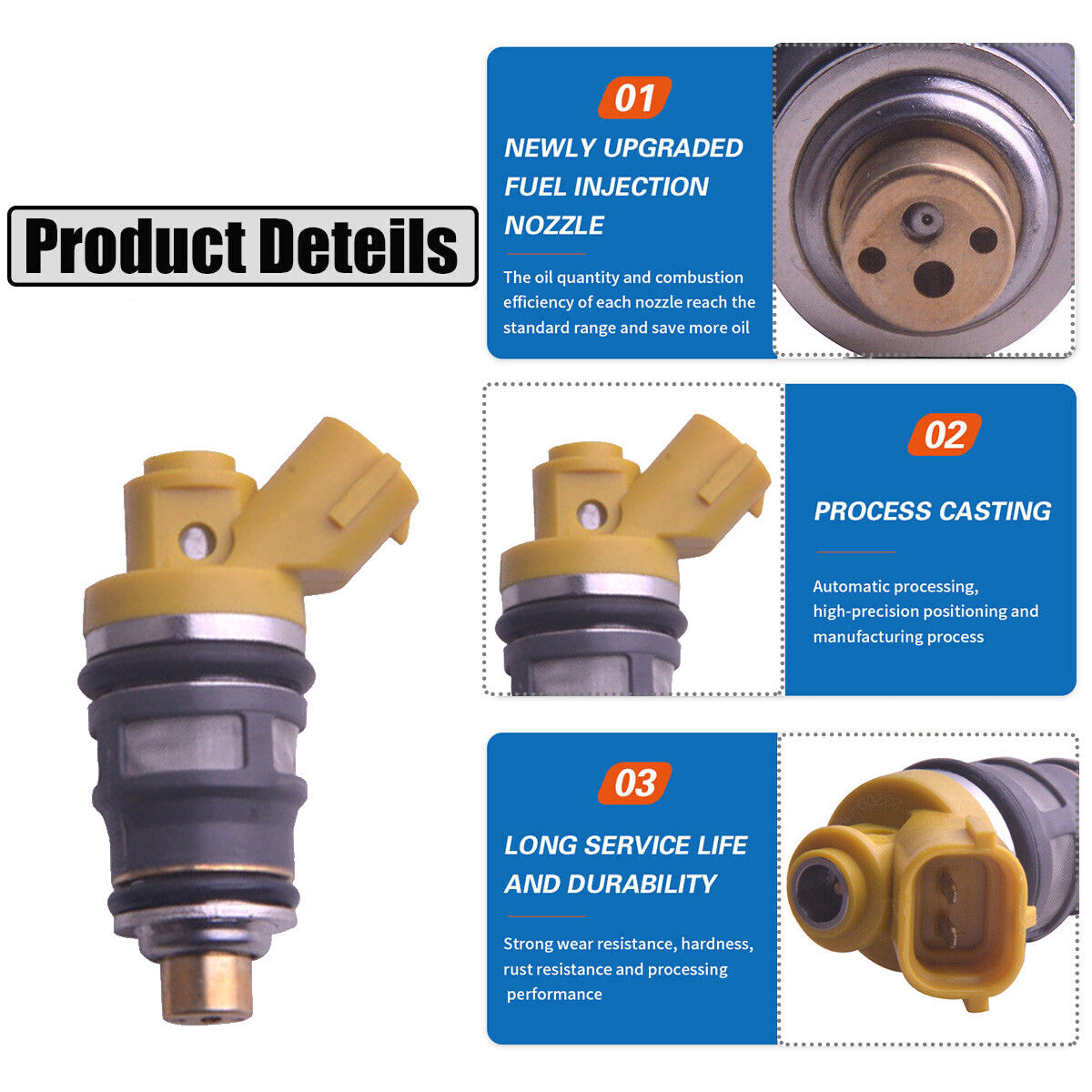 ya 1 8.5.1 4pcs Fuel Injector 23250-16140 for Corolla LVN AE101 AE111 Carina AT210