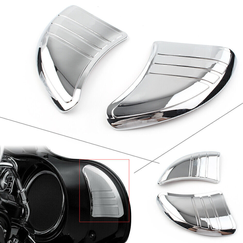 ya 7 6.11 Tri-Line Inner Fairing Mirror Cover Plugs Fit for Harley Touring Glide Chrome