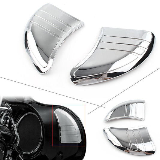 ya 7 6.11 Tri-Line Inner Fairing Mirror Cover Plugs Fit for Harley Touring Glide Chrome
