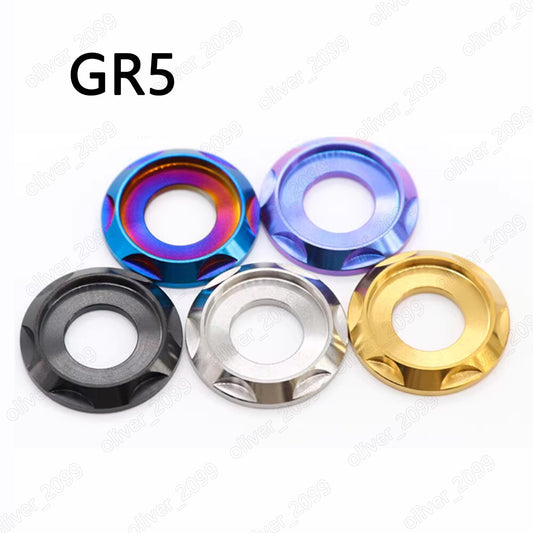 Titanium GR5 Colorful Fancy Step Washer Gasket For Motorcycle Refit M5 M6 M8 M10
