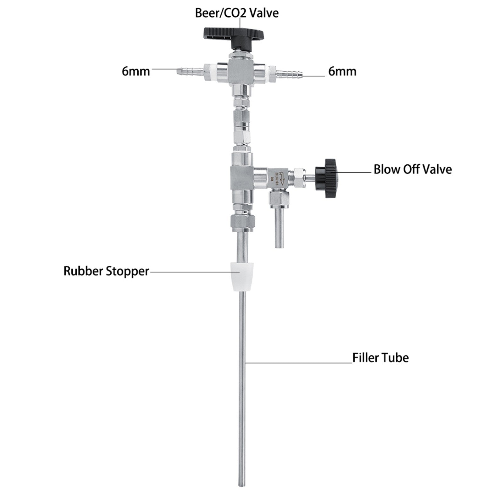 ya 26 304 Stainless Steel Counter Pressure Beer Bottle Filler Home Brew CO2 Beer NC