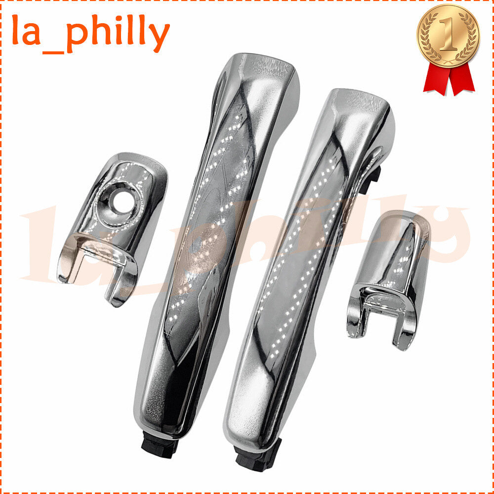 ya 13 5.27 2x Front RH&LH Exterior Outside Door Handle Chrome for 11-17 for Ford Explorer Edge