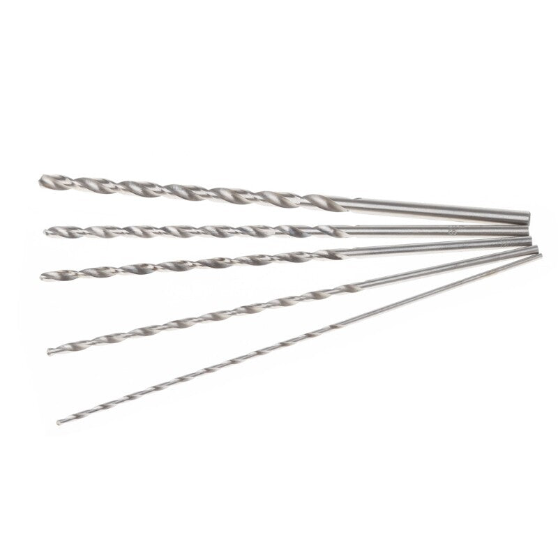 ya 25 5Pcs 2-5mm 152mm Long HSS Twist Drilling Bit Straight Shank Electric Drill Tool