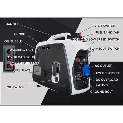 ya 26 Portable Silent Camping Gasoline All-copper Inverter Generator All-copper